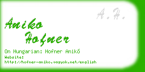 aniko hofner business card